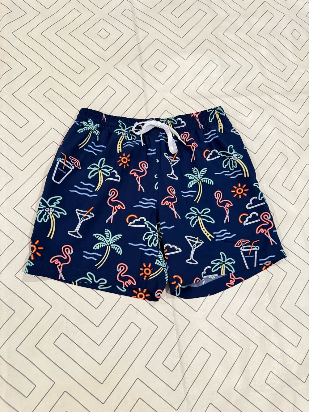 Chubbies Navy Neon Lights Swim Trunks